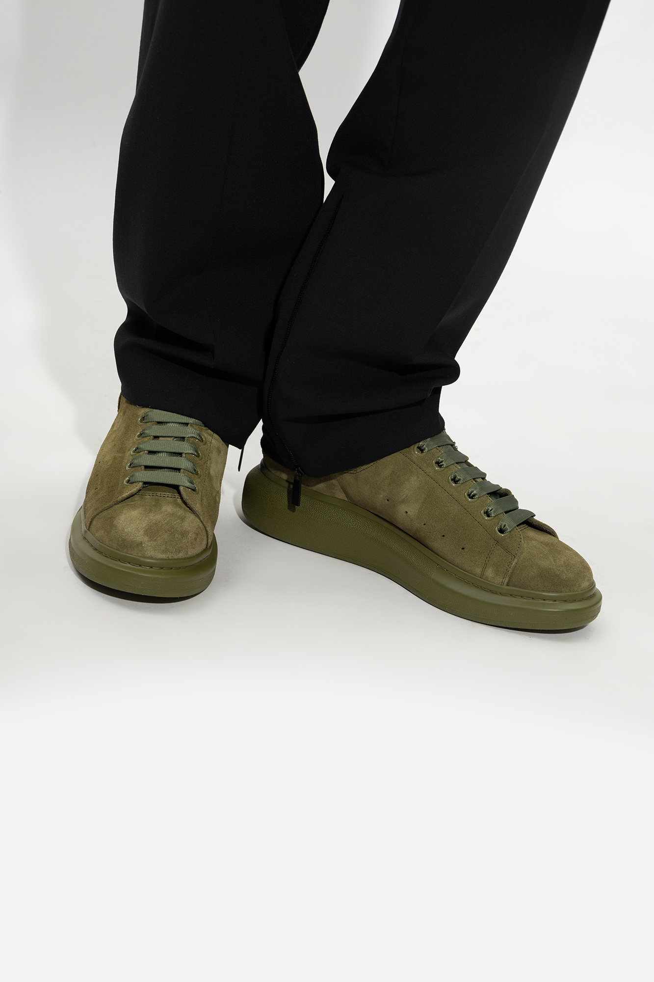 Olive green alexander hot sale mcqueen sneakers